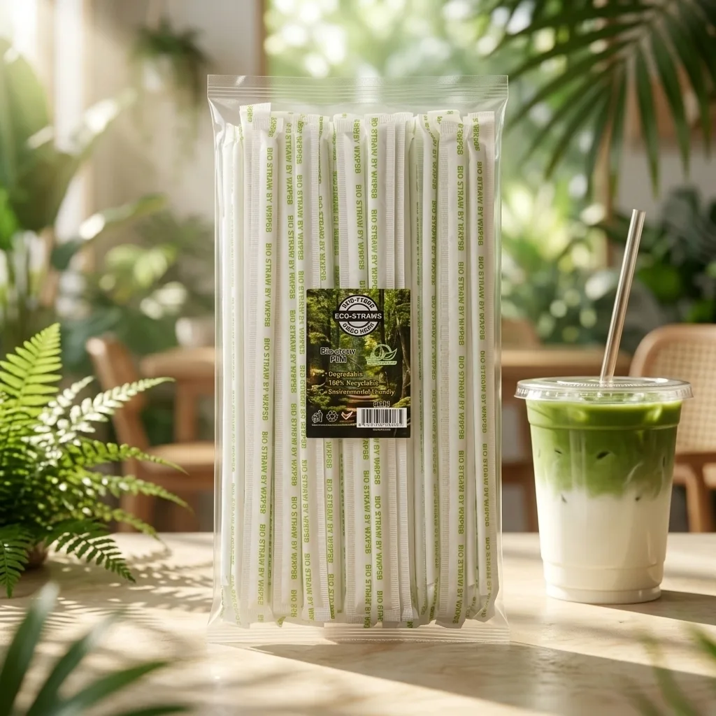 Bio Straw 6mm sharp-end &middot; paper wrap