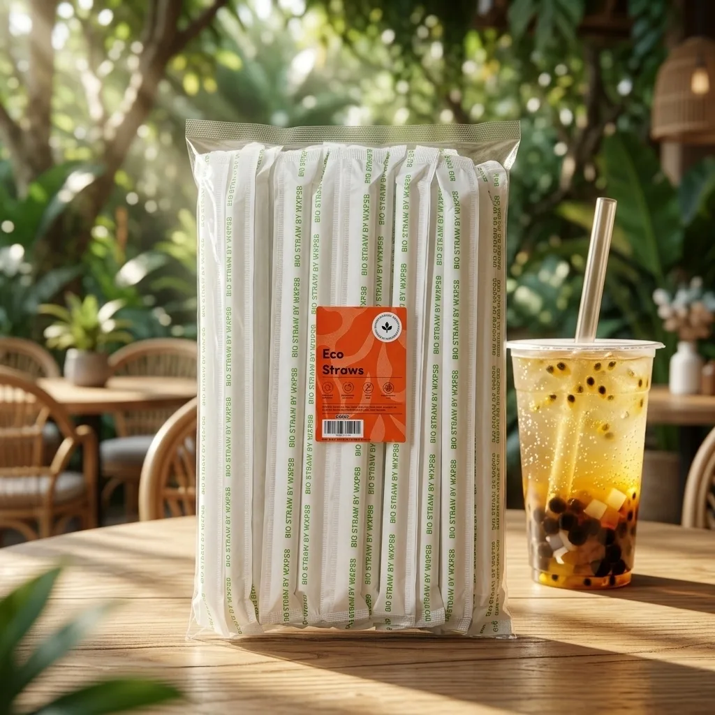 Bio Giant Straw sharp-end &middot; paper wrap